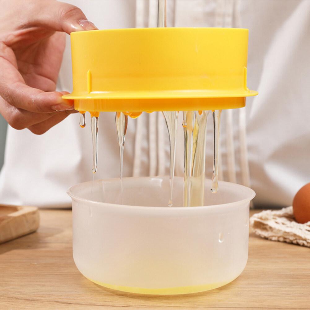 Household Egg Yolk Egg White Separator Food-Grade Plastic Egg White Filter Large-Capacity Portable Egg White Filter Kitchen Tool