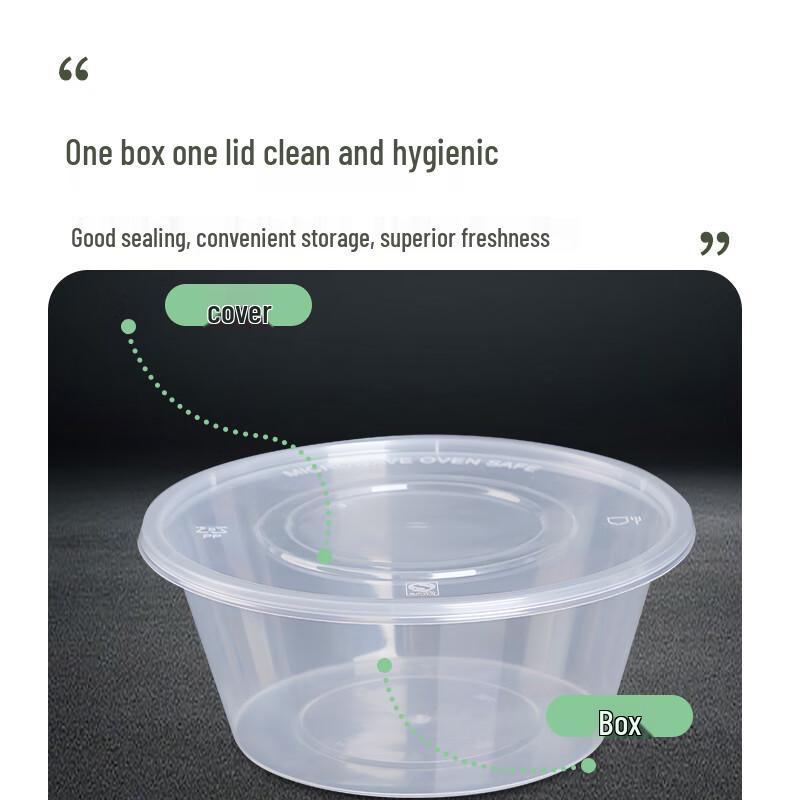 Ronghe Disposable 750ml Round Microwavable Takeaway Containers