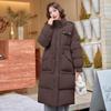 Women's High-End Extra Long White Duck Down Hooded Coat with Large Pockets - YJ6852