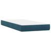 Box Spring Bed with Mattress & LED Lighting Dark Blue 80 x 220 cm Velvet