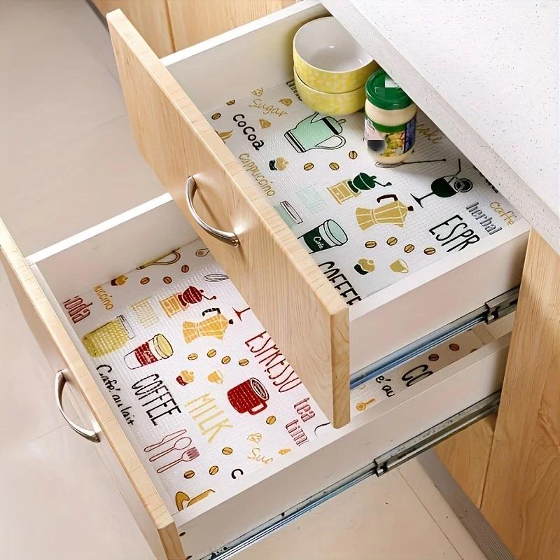 Cute Waterproof Oil Proof Shoes Cabinet Mat 1 Roll Kitchen Table Mat Drawers Cabinet Shelf Liners Cupboard Placemat