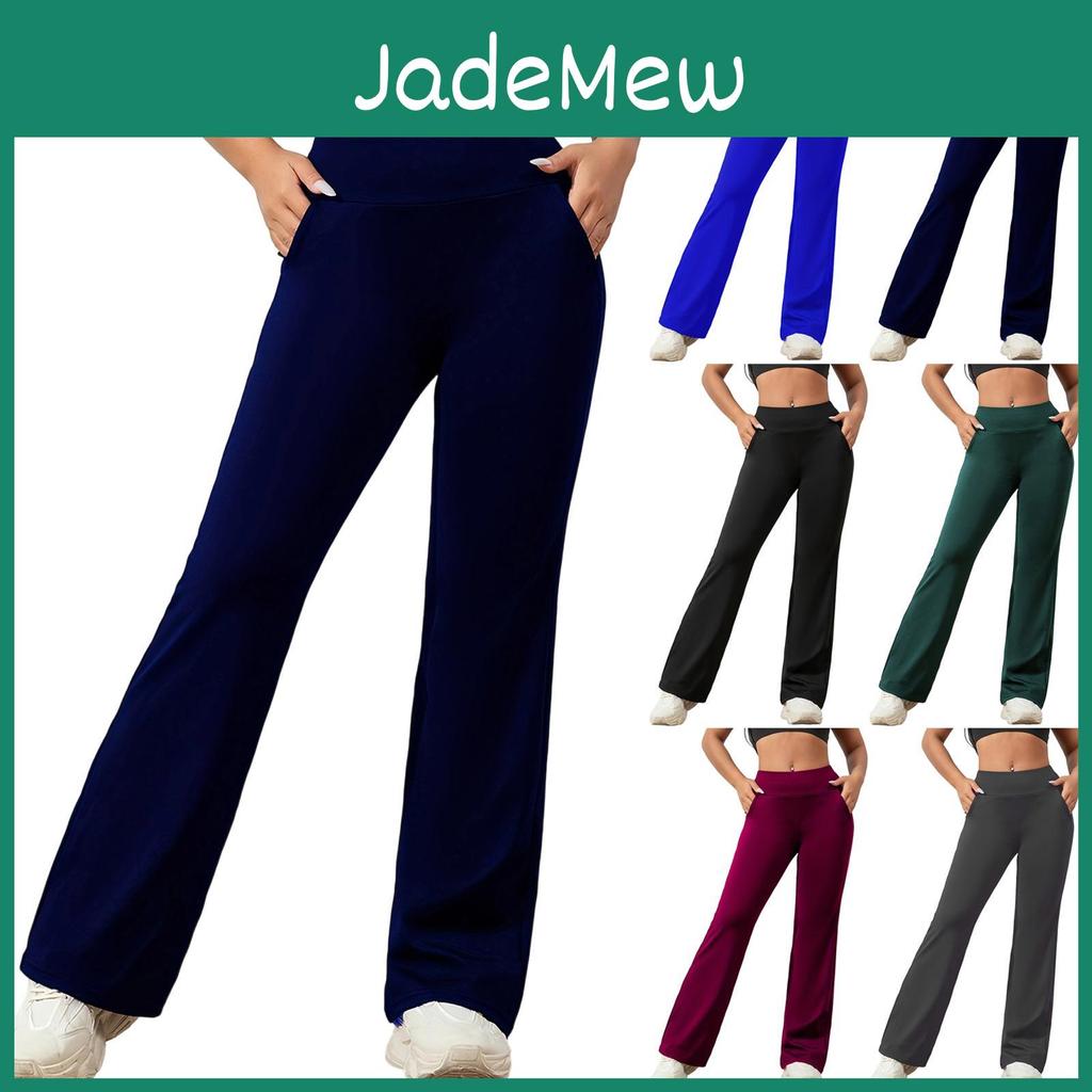 Bootcut Waisted Leggings Womens High Yoga Pants Bell Bottom Leggings
