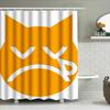 Angry Cat Face Shower Curtain: Waterproof Fabric with Eye Poking Design for Bathroom Decor