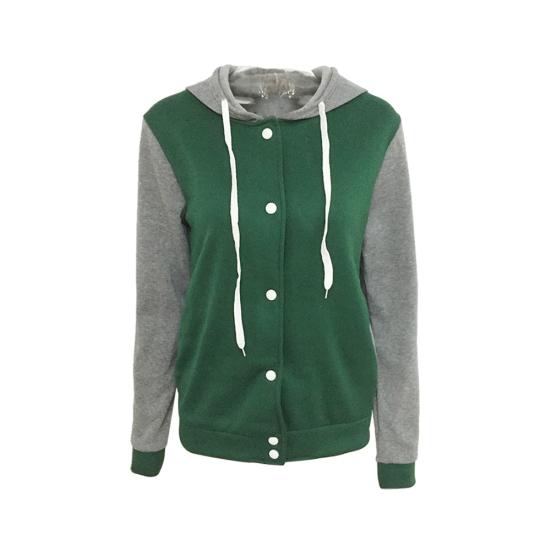 Herbst Sport Damen Colorblock Hoodies Mantel Langarm Kapuzenjacke Oberbekleidung