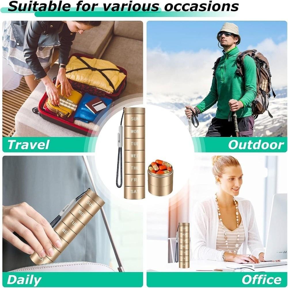 Moisture Proof Travel Pill Organizer Waterproof Daily Pill Box Portable Pill Case  Travel
