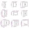 14 Piece Kitchen Cabinet Set Porto White Particleboard