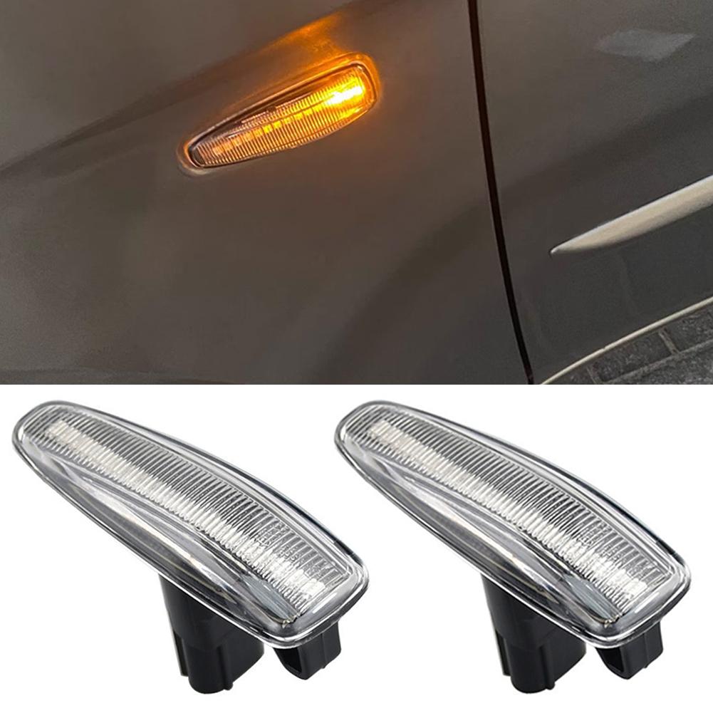 2Pcs Car LED Side Marker Light Fender Dynamic Turn Signal Lamp For Mitsubishi Lancer Evolution Evo X Outlander Sport RVR ASX Mirage 2014+
