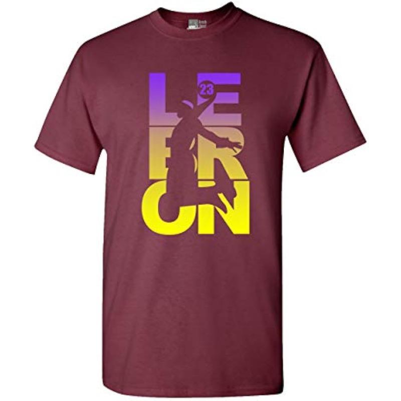 L23 23 LA Basketball Sports Fan Wear DT Adult T-Shirt Tee