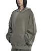 Raglan Lace Trimming Hoodie [Khaki]