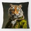 European Vintage Rabbit Stag Giraffe Lion Zebra Funny Animals Portrait Poster Cushion Covers Sofa Pillowcase