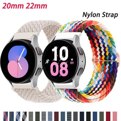 20mm/22mm Band for Samsung Galaxy Watch 4/5/6/5 Pro/6 Classic/gear S3/active 2 Braided Solo Loop Bracelet Huawei GT 2e 3 4 Strap