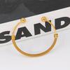 Elegant High-End Stainless Steel Round Head Mesh Bangle Bracelet