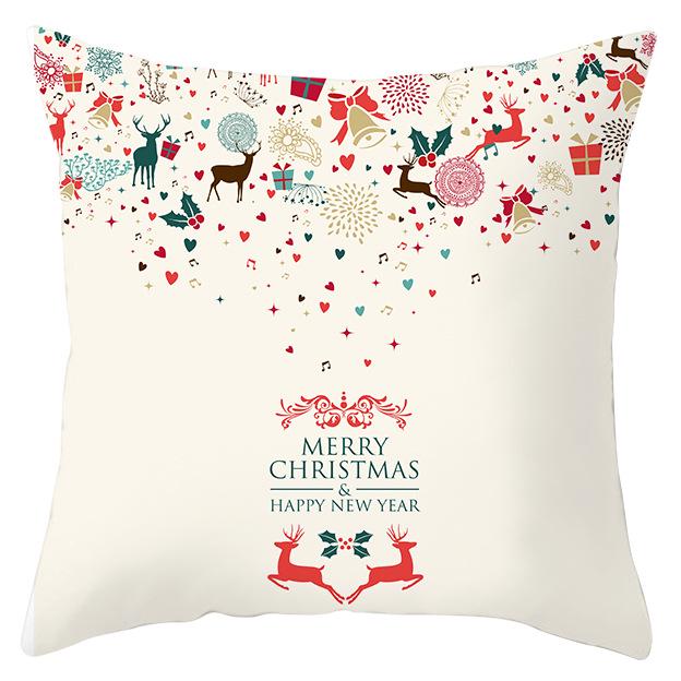 Рождественский лось снежинка персиковая кожа флис наволочка праздничный домашний декор автомобильная диванная наволочка