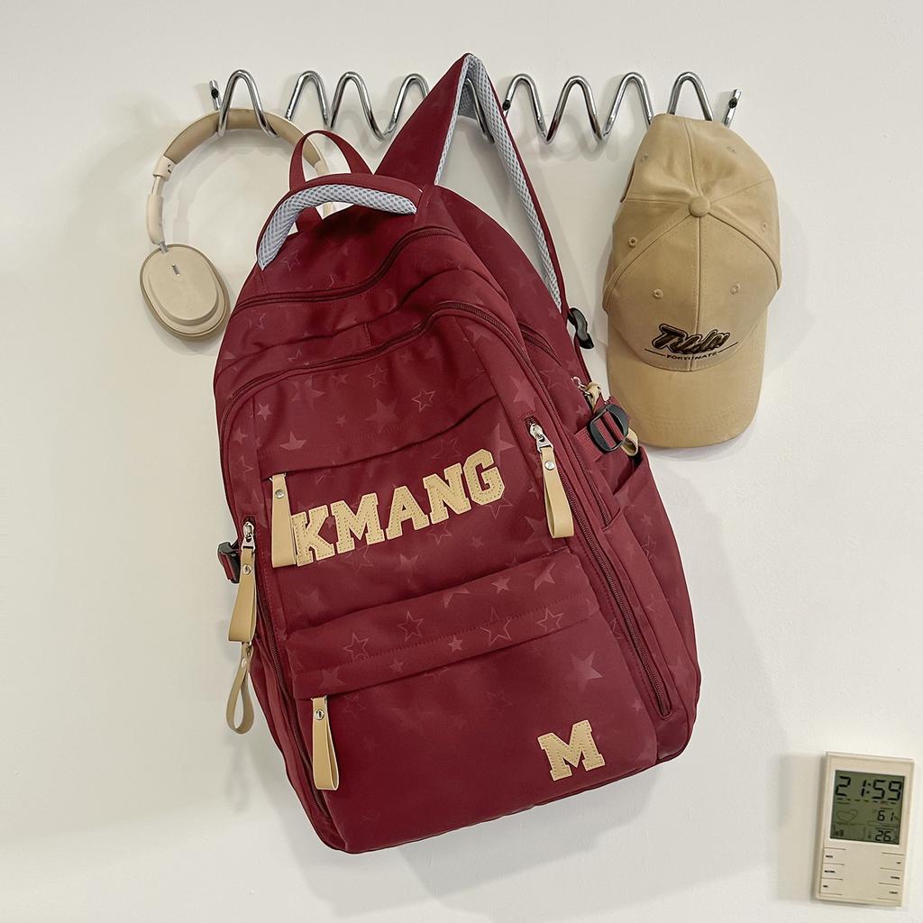 Schoolbag High Value Middle and High School Student Schoolbag Korean Version Fashionable Simple Computer Bag Outdoor Travel Cool Large Capacity