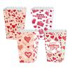 Love You Valentines Day Paper Popcorn Box With Cartoon Style For Party Decor And Gift