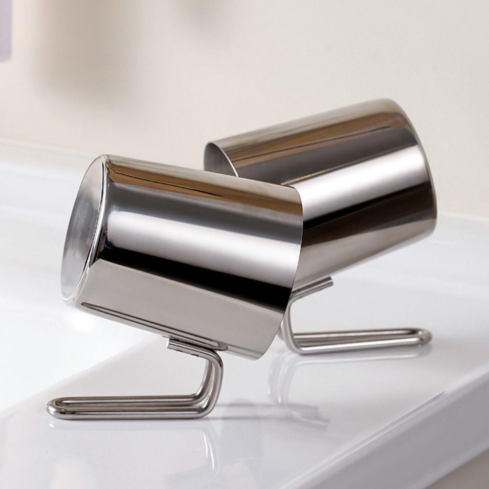 Stainless Steel Toothbrush Storage Cup Minimalist Tooth Brushing Cup Durable Rinse Cup Couple