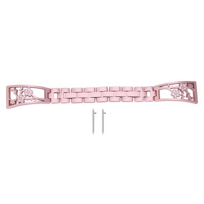 Fashionable Women Stainless Steel Wrist Strap for Fitbit Versa Bracelet Smart Watch BandRose Gold