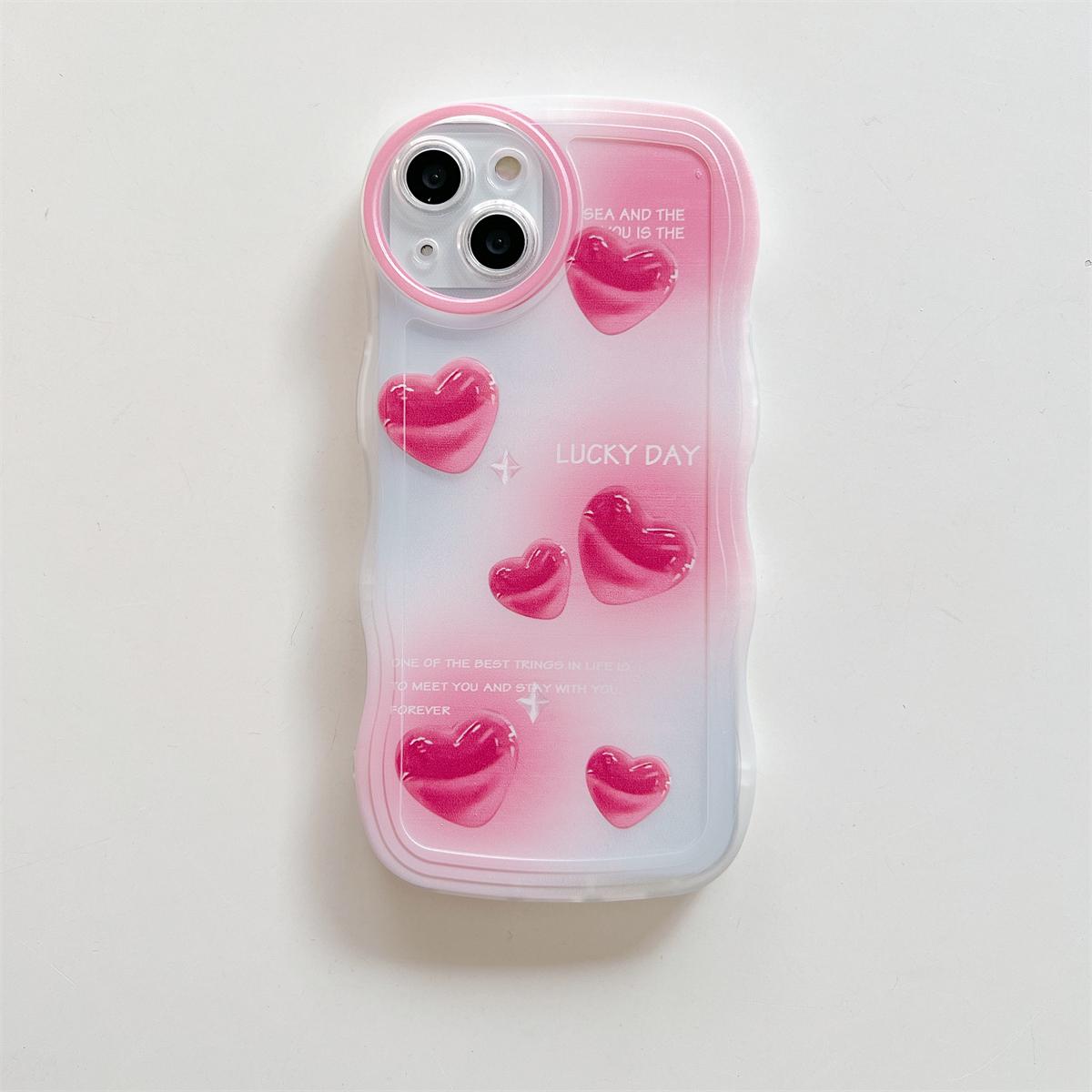 

Зеленое сердце с розовым сердечным узором, мягкий чехол из ТПУ, модный чехол для телефона для iPhone, Samsung Vivo, Xiaomi Oppo Samsung Galaxy A15 розовый