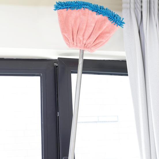 Coral Velvet Broom Cover Quick Drying High Water Absorption Elastic Closure Snap-Fit