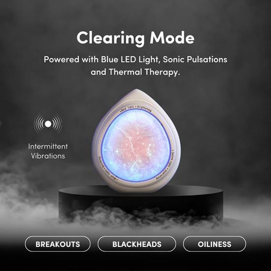 ARIA Jade Stone LED Facial Device with Yellow, Blue  Red Light Therapy for Face Smart Rechargeable Skincare Tool for Moisturizer, Serum  Face Masks