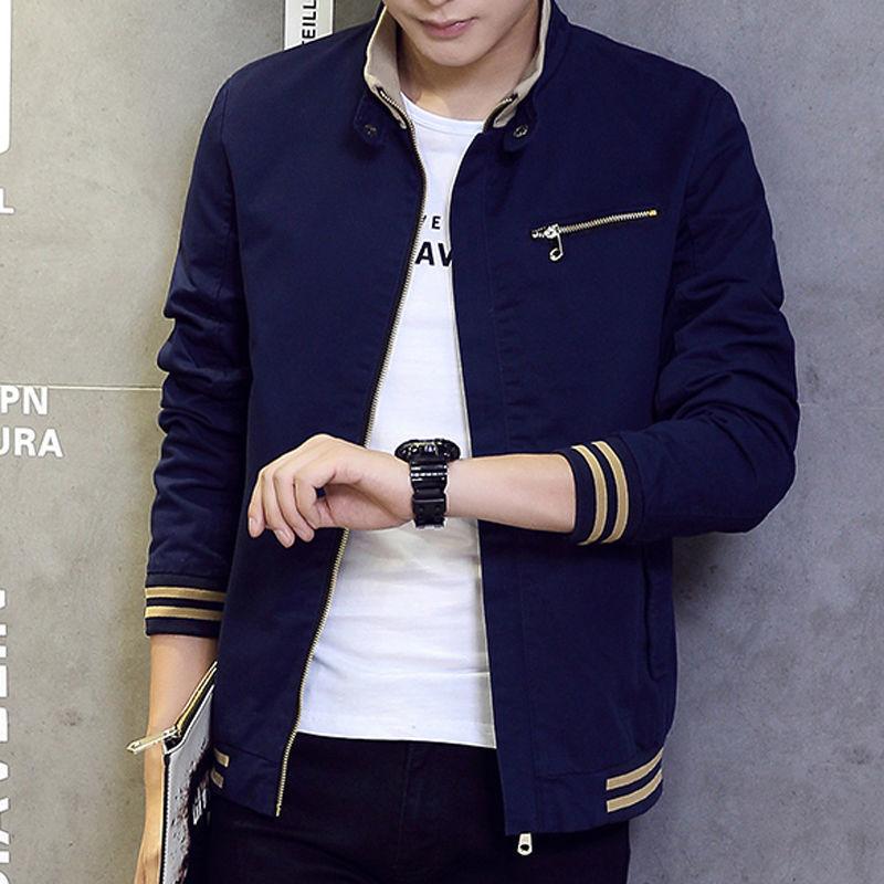 Jacke Herbst und Winter Koreanische Version Trend Slim Casual Stehkragen Herrenbekleidung