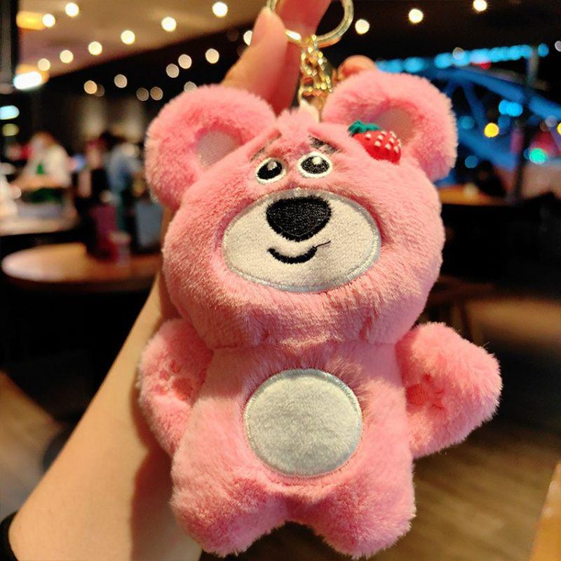 Cartoon-Bär Plüsch Schlüsselanhänger Ornament - Niedlicher Taschenanhänger Geschenk