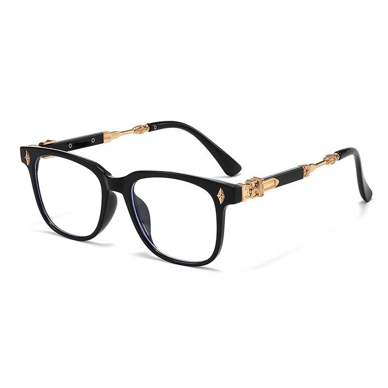 European and American new retro flat glasses women's high-end sense light luxury Sven business square glasses men's anti-blue frames