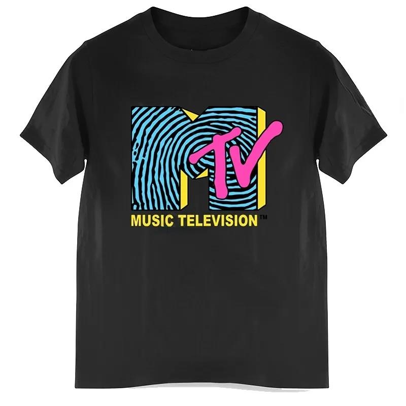 Mtv Music Television Graphic Tshirt Women Funny Unisex Clothing Fashion Hip Hop Tv T Shirt Plus Size 100Cotton Unisex Tshirt L