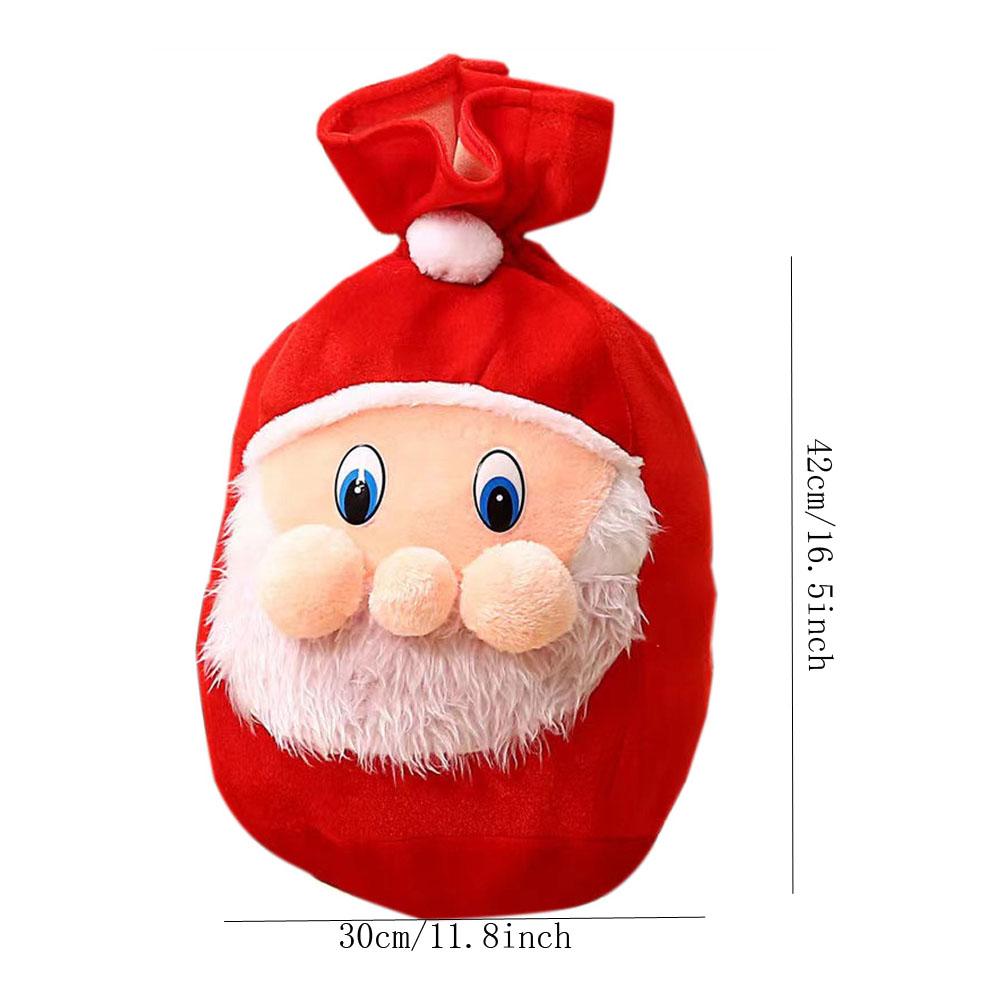 

1pcs Velvet Santa Sack Velvet Reusable Christmas Bags Drawstring for Gifts Wrapping Large Xmas Bags for Presents 30x42cm красный