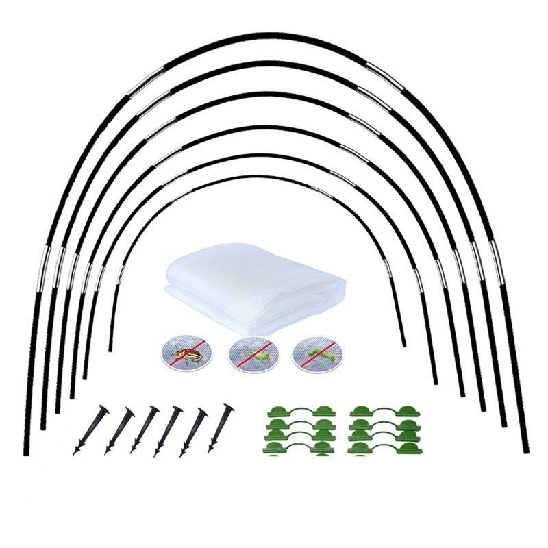 HHO-Garden Hoops Plant Protection Cover, DIY Greenhouse Hoops For Raised Beds, Row Cover, Garden Netting Insect Screen Arch