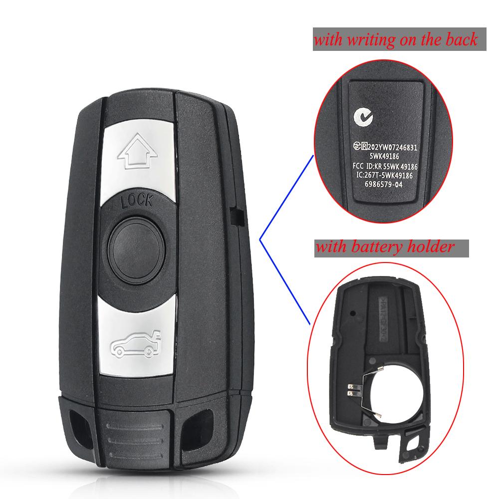 S Пустой корпус для дистанционного ключа BMW E61 E90 E82 E70 E71 E87 E88 E89 X5 X6 1 3 5 6 Серии Замена 3-кнопочного корпуса для смарт-ключа автомобиля