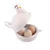 Lovely Chicken Shaped Egg Boiler Steamer 4 Eggs 1Egg Microwave Eggs Cooker Cooking Tool Kitchen Accessories Gadgets
