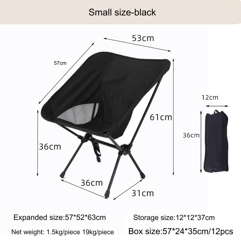 Foldable Camping Chairs Set Lightweight Folding Chair Ultralight  Backpacking Moon Chairs for Garden Picnic Beach Fishing
