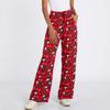 Cartoon Kat Flanellen Pyjamabroek Dames Winter Koraal Fleece Dik Warm Loungewear Huisbroek