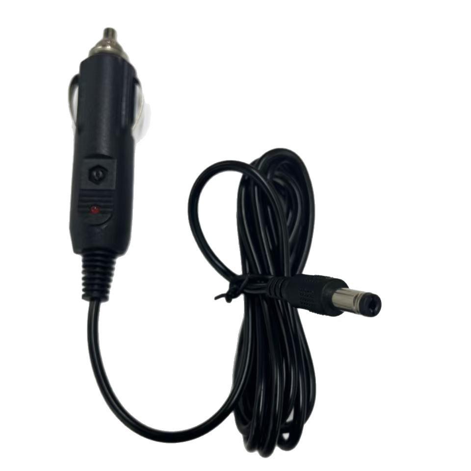 12V/24V Car Cigarette Lighter Adapter with DC 5.5x2.1mm Plug for Various Car Charger Power Cords.