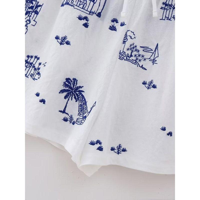 Kaslead New Arrival Women's Clothing Fashion Wind Waist Embroider Shorts 1165627 060