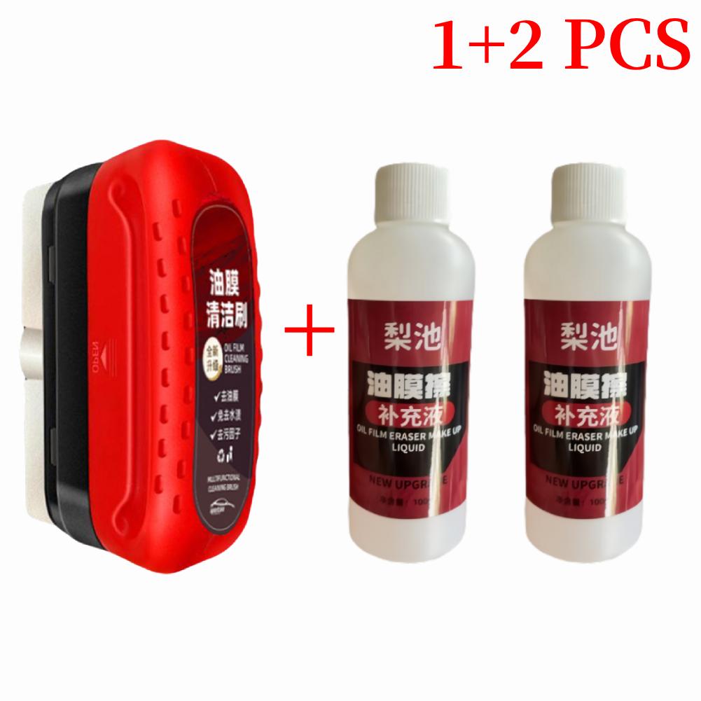 Car Glass Oil Film Remover Automotive Glass Sponge Cleaning Brush Front Inner Windshield Glass Oil Film Cleaner For Car Cleaning