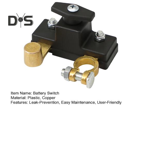 Battery Disconnect Switch for Car Truck Boat Battery Power-off Isolator Cut Off Switch 12V 24V Universal Terminal Anti-Leakage Protection Heavy Duty