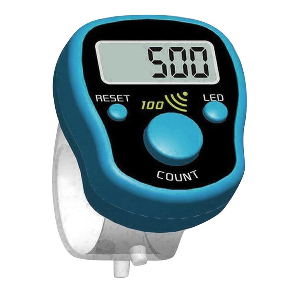 Mini Stitch Marker Row Finger Counter LCD Electronic Digital Display Tally Counter with Light Sewing Knitting Weave Buddha Pray