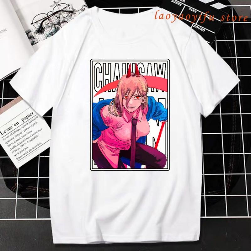 Chainsaw Man Power Anime Graphic T Shirt 2026 New Summer Unisex Oversized Streetwear Casual Short Sleeve Tee Tops