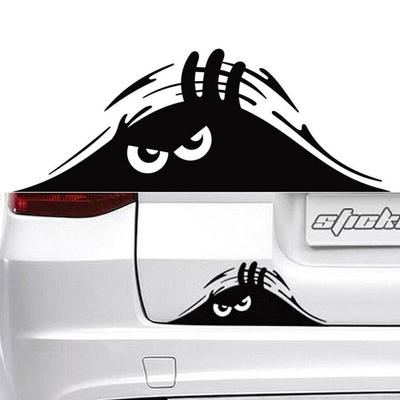 Pegatina autoadhesiva impermeable para coche, pegatina para cubrir arañazos, decoración automática, pegatina de ojos grandes 3D divertida, estilo de coche