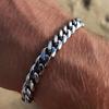 Fashion Personality Six-sided Grinding Stainless Steel Cuban Chain Bracelet for Men Women Punk Simple Jewelry Accessories Gifts