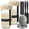 Sourdough Fermentation Glass Jar with Stirring Spoon - 24oz Bread Baking Tool
