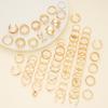 70Pcs/Set Retro Boho Crystal Ring For Women Geometry Pearl Heart Butterfly Gold Color Ring Set Fashion Party Jewelry Accessories