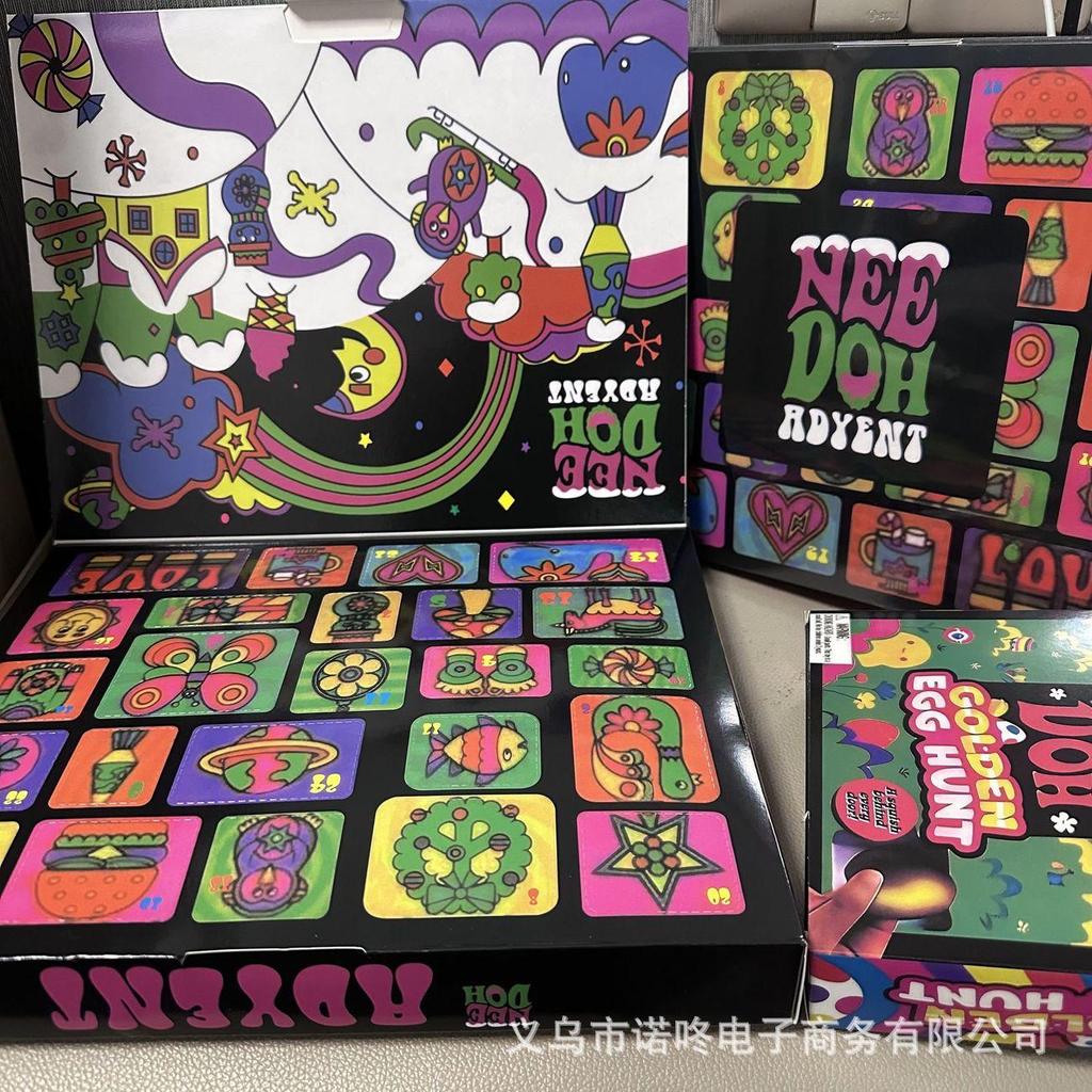 Weihnachts NeeDoh Ned Adventskalender: Trendiges Knetspielzeug-Geschenk mit Ausstanz-Spaß