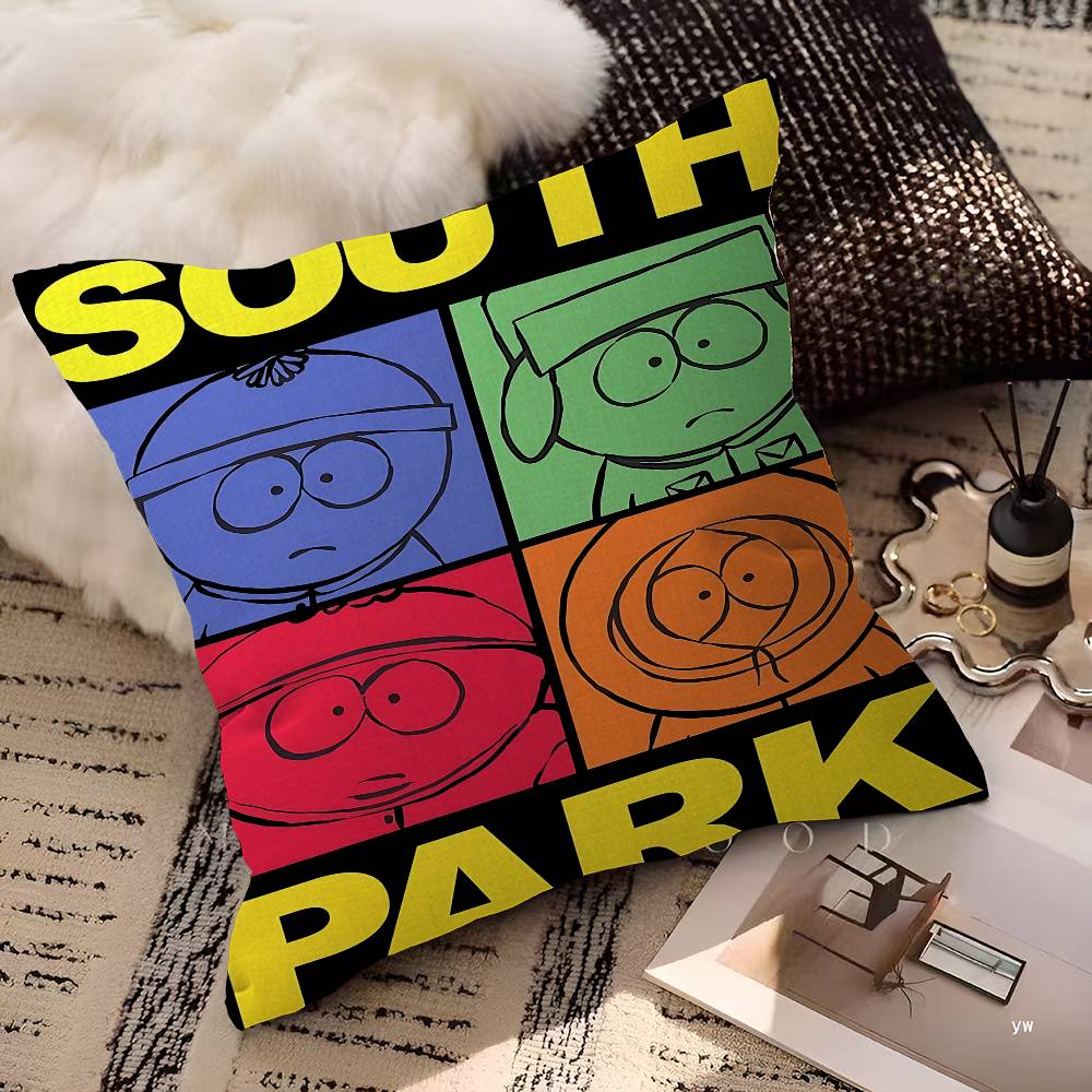 S-South Cartoon Park Cushion Cover Car Throw Pillow Case For Sofa Car Christmas Gift 40x40cm 45x45cm