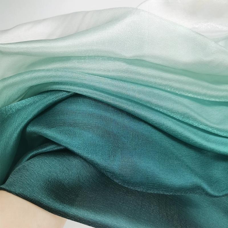 100x150cm Bark Wrinkled Thin Gradient Glitter Fabric for Dress Skirts Stage Costumes Sewing Glossy Needlework Decorative Cloth