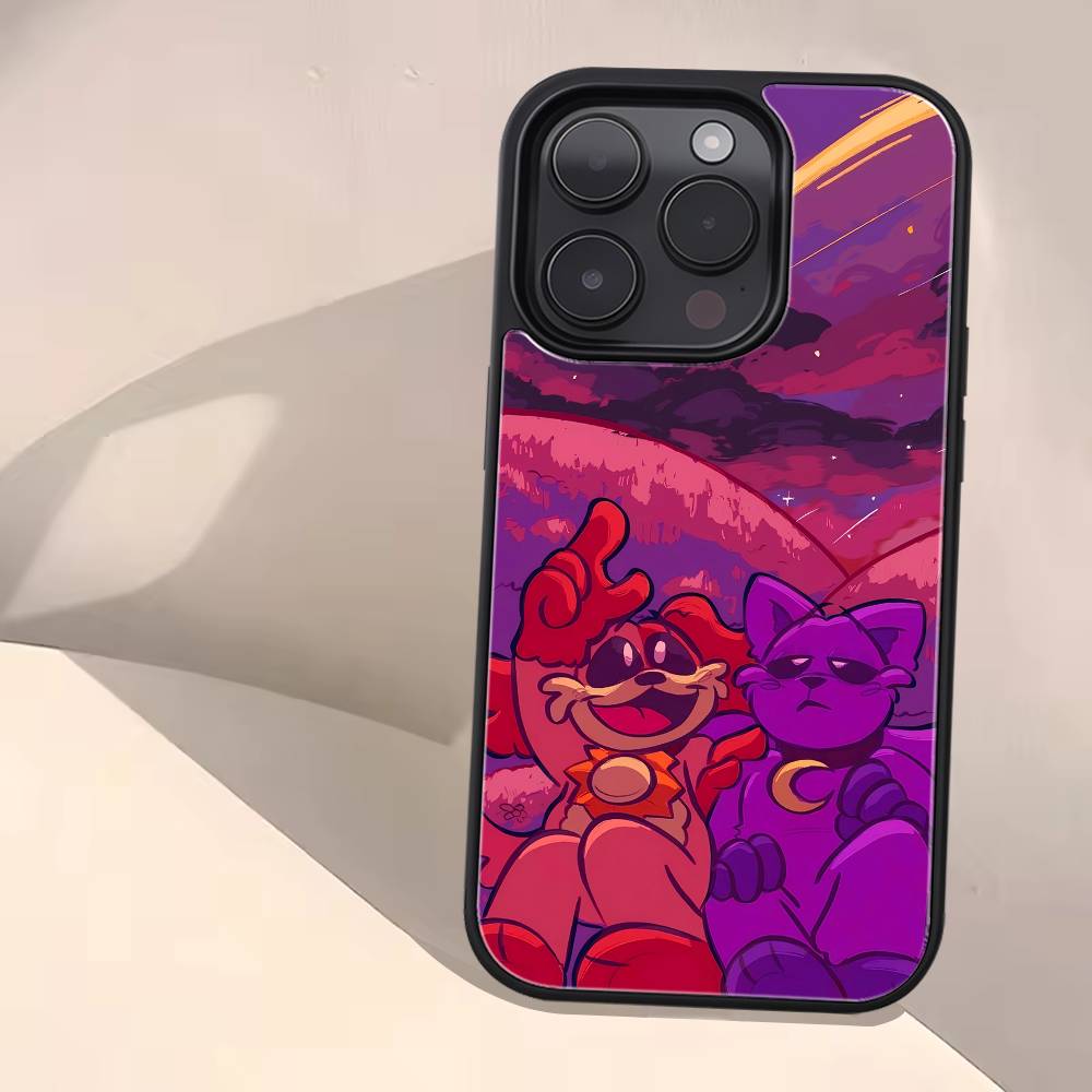 

Anime P-Poppy Playtime Phone Case Black Hard Plastic Phone Case For Iphone 17 Air 16 15 14 13 12 11 Pro Max PC TPU Ins Case iPhone 11pro max