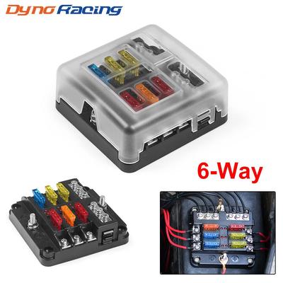 6-weg of 12-weg zekeringkast met LED-indicator voor auto, boot en schip, waterdicht, 12V of 32V.