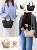 Encore Handbag Cute Genuine Leather Crossbody Shoulder Bag Mini Tote Bag Lightweight X Women's [Premium Leather, Two-Tone Design] 2-Way (Greige Pink)